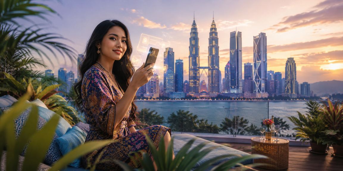 Pemain menggunakan aplikasi mudah alih gt7 di Kuala Lumpur